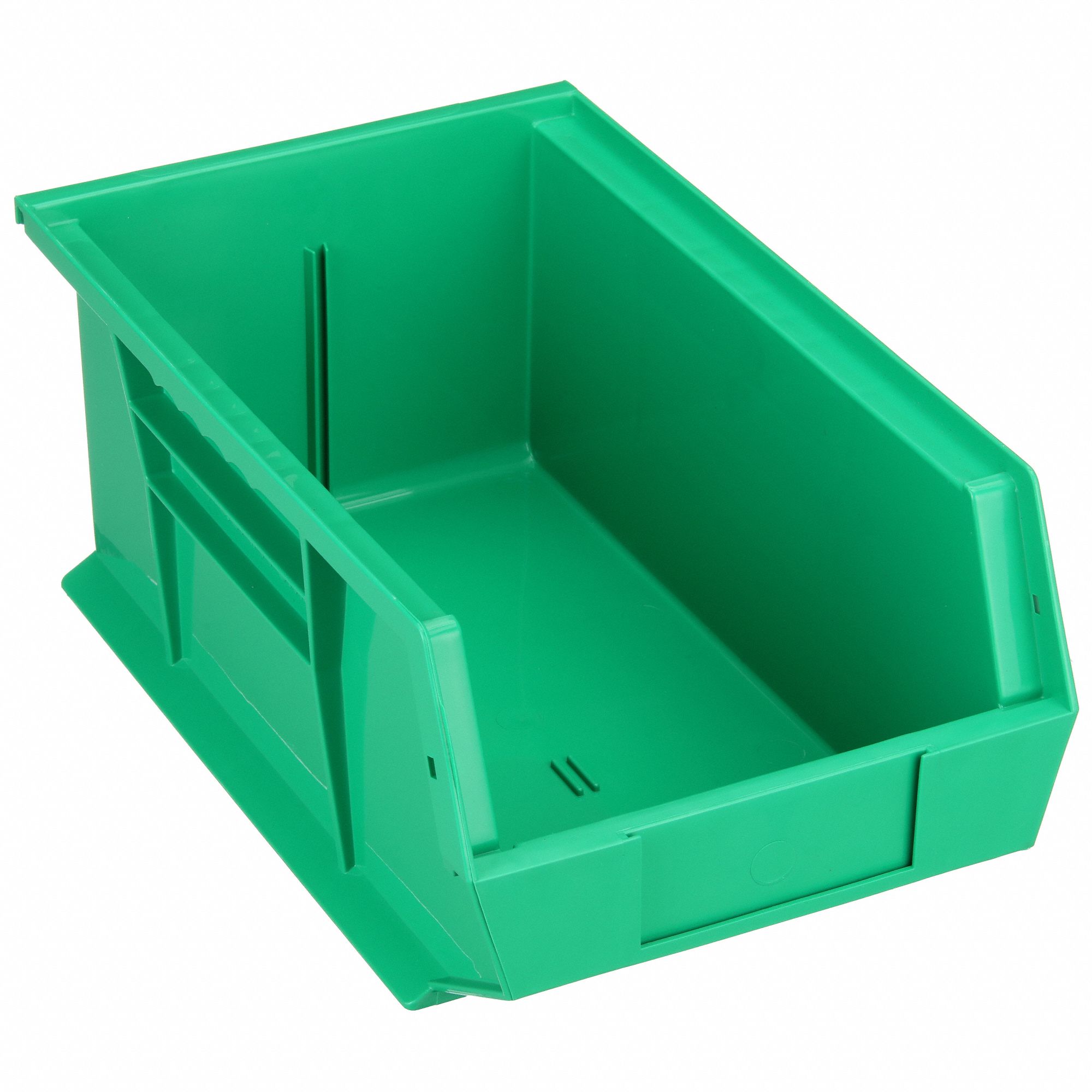 Hang and Stack Bin: 8 1/4 in x 13 5/8 in x 6 in, Green, 60 lb Load Capacity