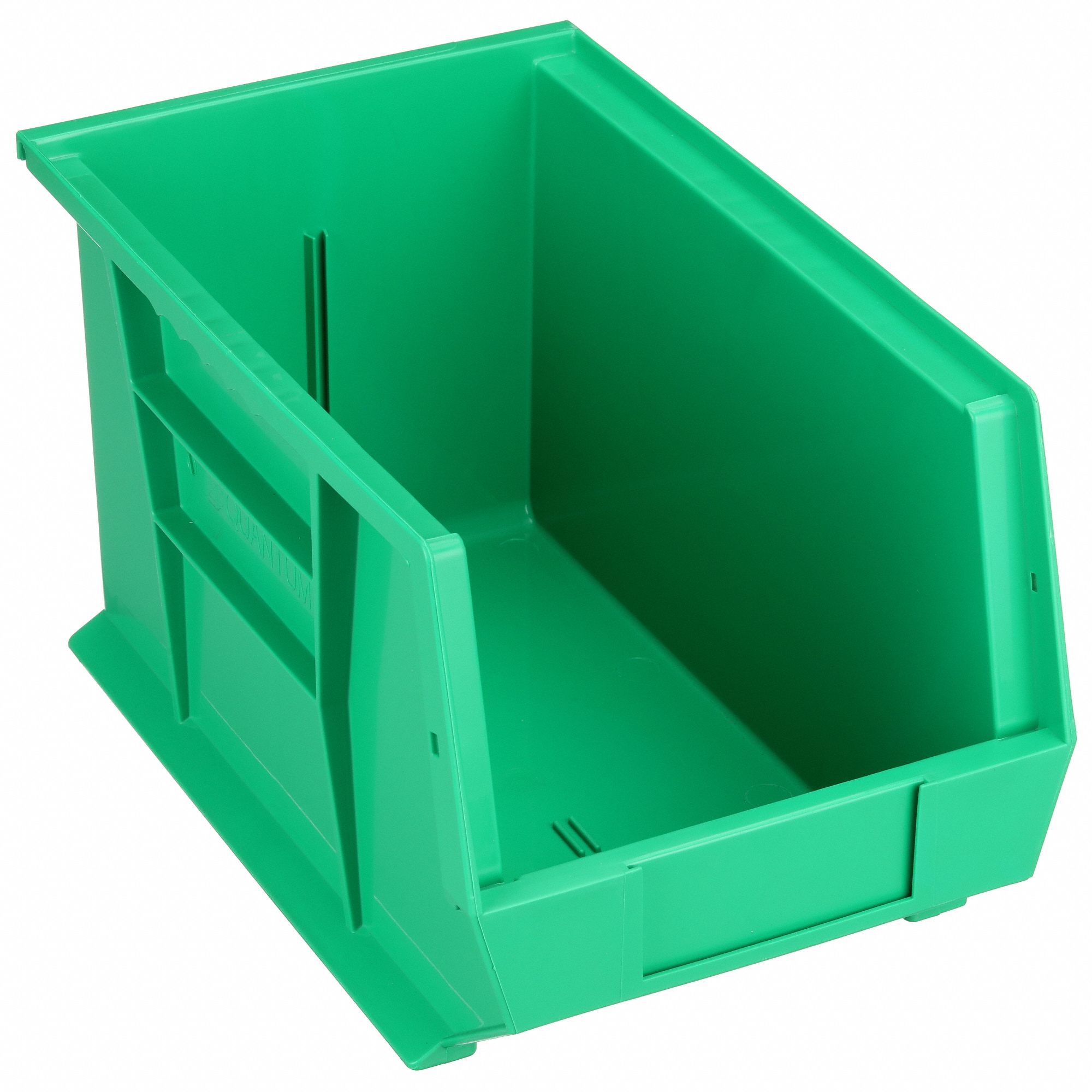 Hang and Stack Bin: 8 1/4 in x 13 5/8 in x 8 in, Green, 60 lb Load Capacity