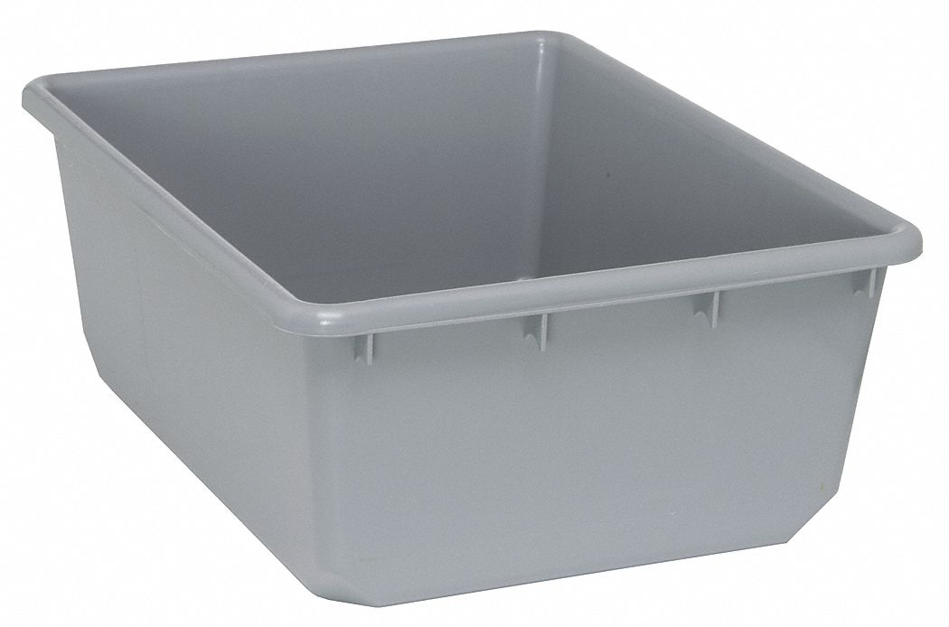 NESTING CONTAINER, 14.6 GALON, 24½ IN X 19 IN X 9½ IN, GREY