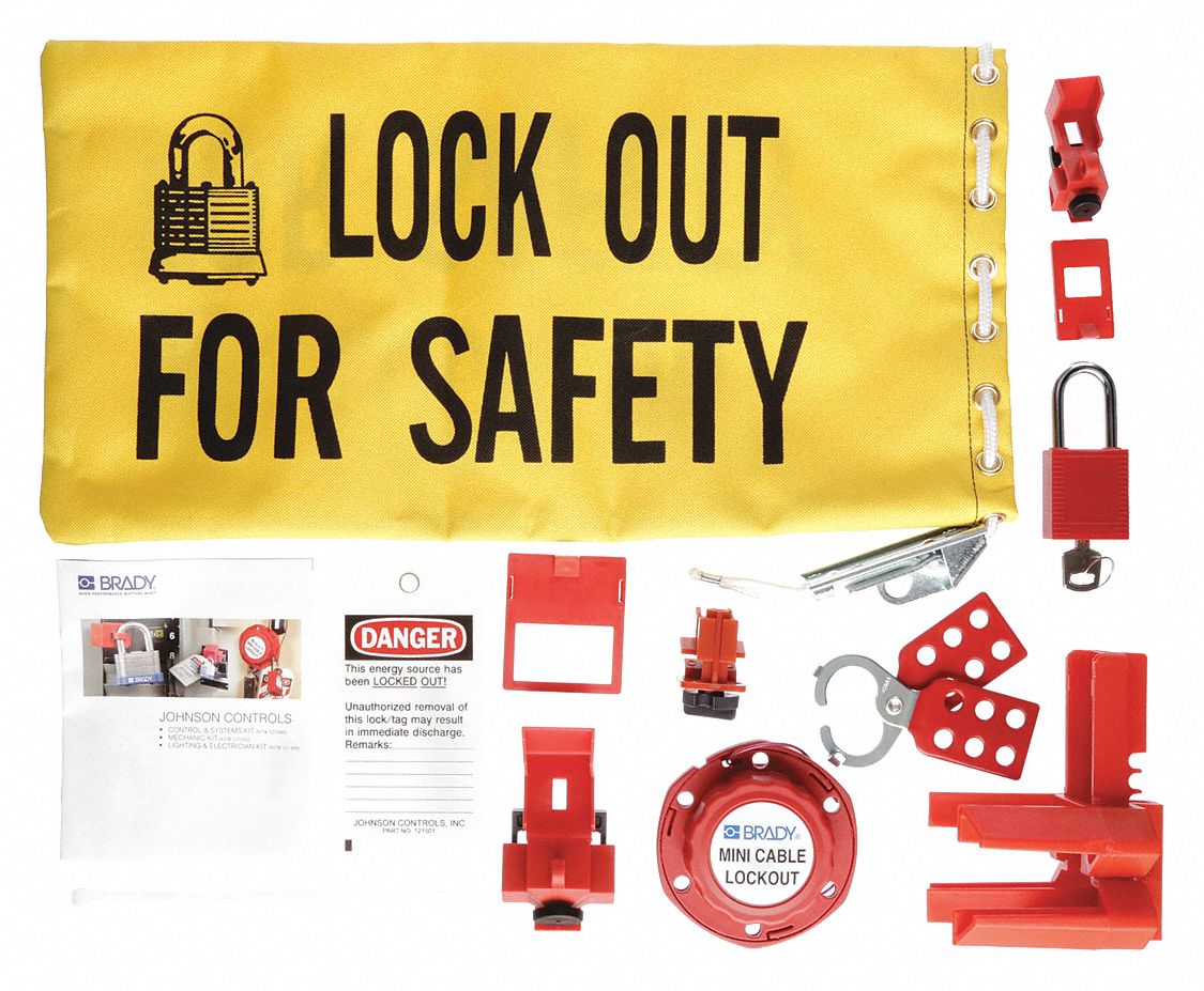 BRADY, No Padlocks, 121500, Lockout Kit - 33Z365|121500 - Grainger