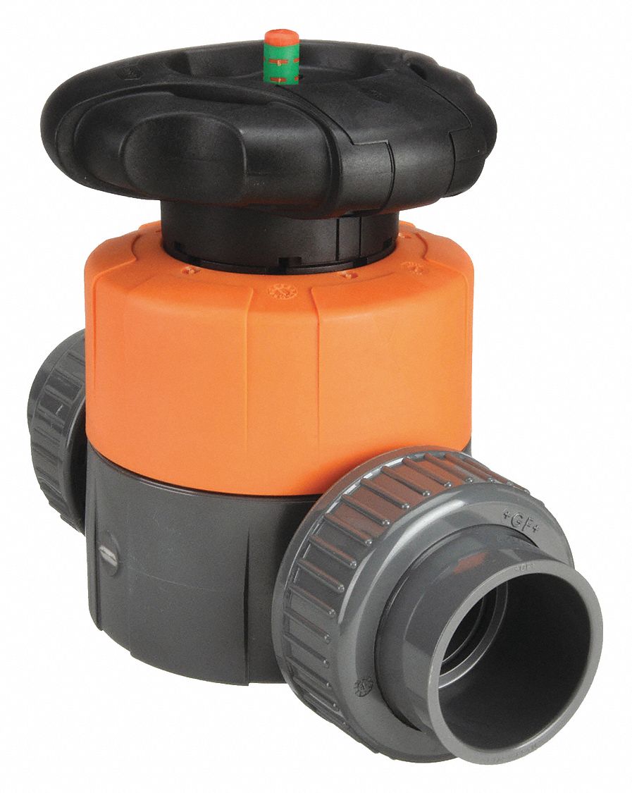 DIAPHRAGM VALVE: 2 IN, PVC, 2-WAY, SOCKET X SOCKET, 150 PSI MAX PRESSURE (CWP), EPDM