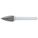 CARBIDE BUR, POINTED TREE, 1/4 IN, RIGHT HAND