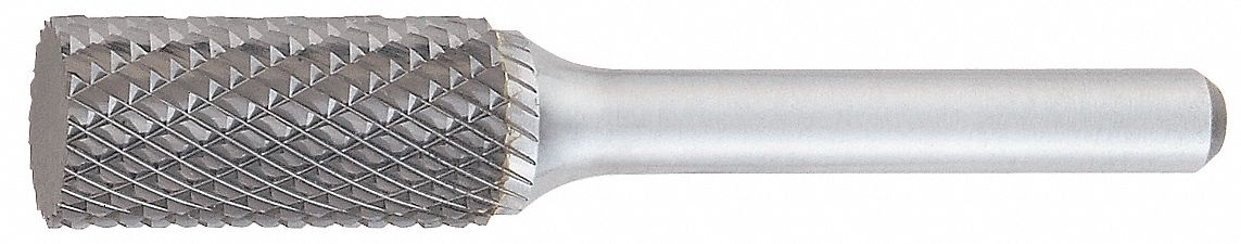 CARBIDE BUR, CYLINDRICAL, 1/2 IN, RIGHT HAND