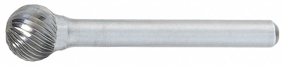 Ball Bur SD, Single End, 1/2", Carbide