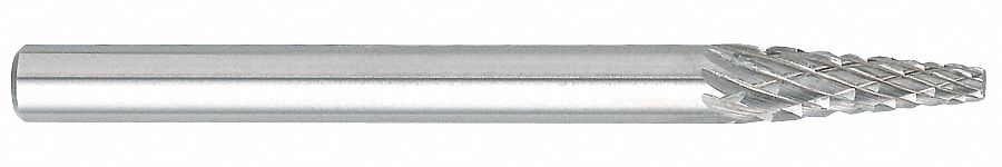 Cone Bur, Pointed End, 1/8", Carbide