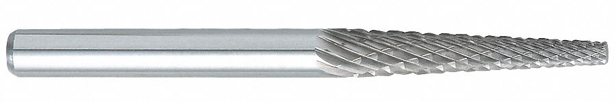 Cone Bur, Pointed End, 1/8", Carbide