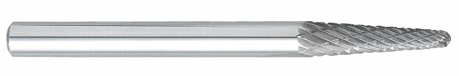 Cone Bur, Radius End, 1/8", "Carbide