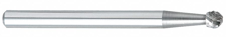 Ball Bur SD, Single End, 1/8", Carbide