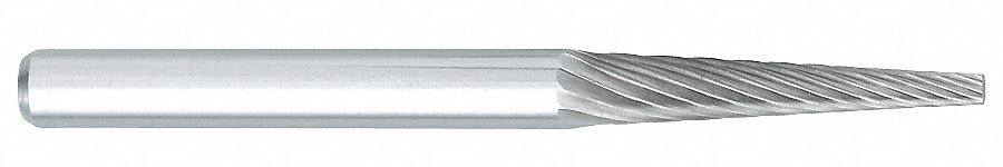Cone Bur, Pointed End, 1/8", Carbide