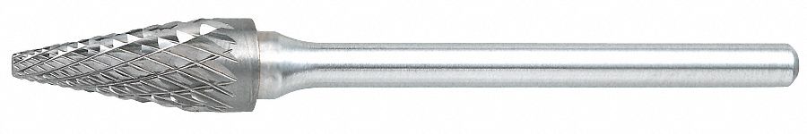 Cone Bur, Pointed End, 1/4", Carbide