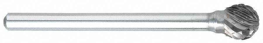 Ball Bur SD, Single End, 1/4", Carbide