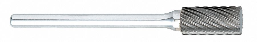 Cylinder Bur SA, Carbide, 1/8", Single Cut