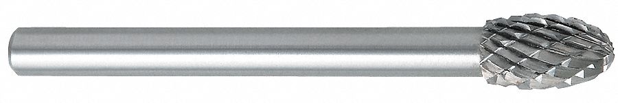 Oval Bur SE, Radius End, 3/16", Carbide