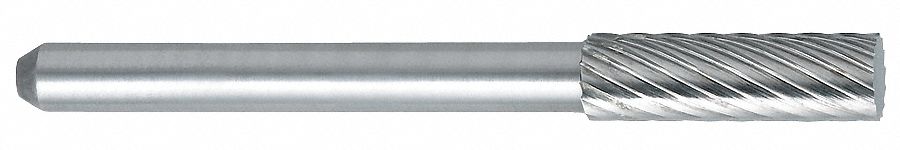 Cylinder Bur SA, Carbide, 1/8", Single Cut