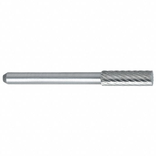 OSG Cylinder Bur SA: Cylinder, SA-52, Single Cut, 3 31/32 mm x 12 mm Head,  3 mm Shank