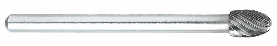 Oval Bur SE, Radius End, 3/16", Carbide