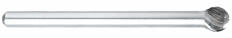Ball Bur SD, Single End, 3/16", Carbide