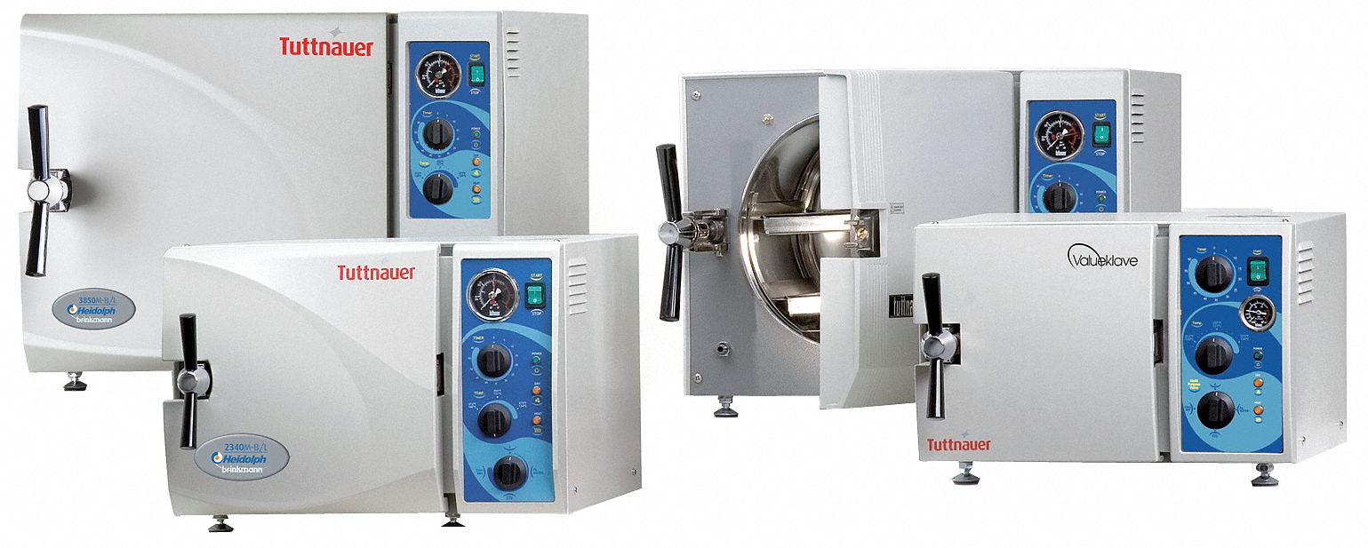 Analog Autoclave: 100° to 134°C, 134°C Max. Temp. (C), 0.2°C Temp. Resolution (C)