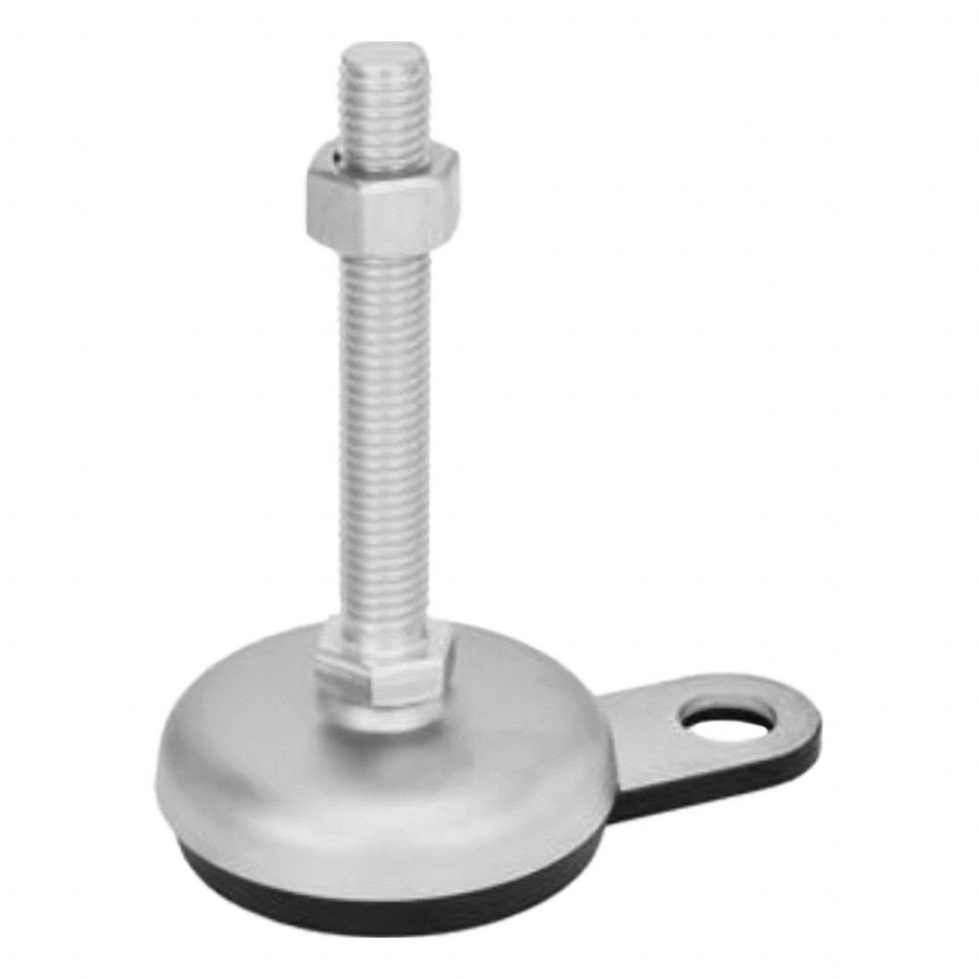 Male-End Leveling Mount: Swiveling Stud, 1/2"-13 Thread Size, 1.97 in, 4, 496 lbf Capacity