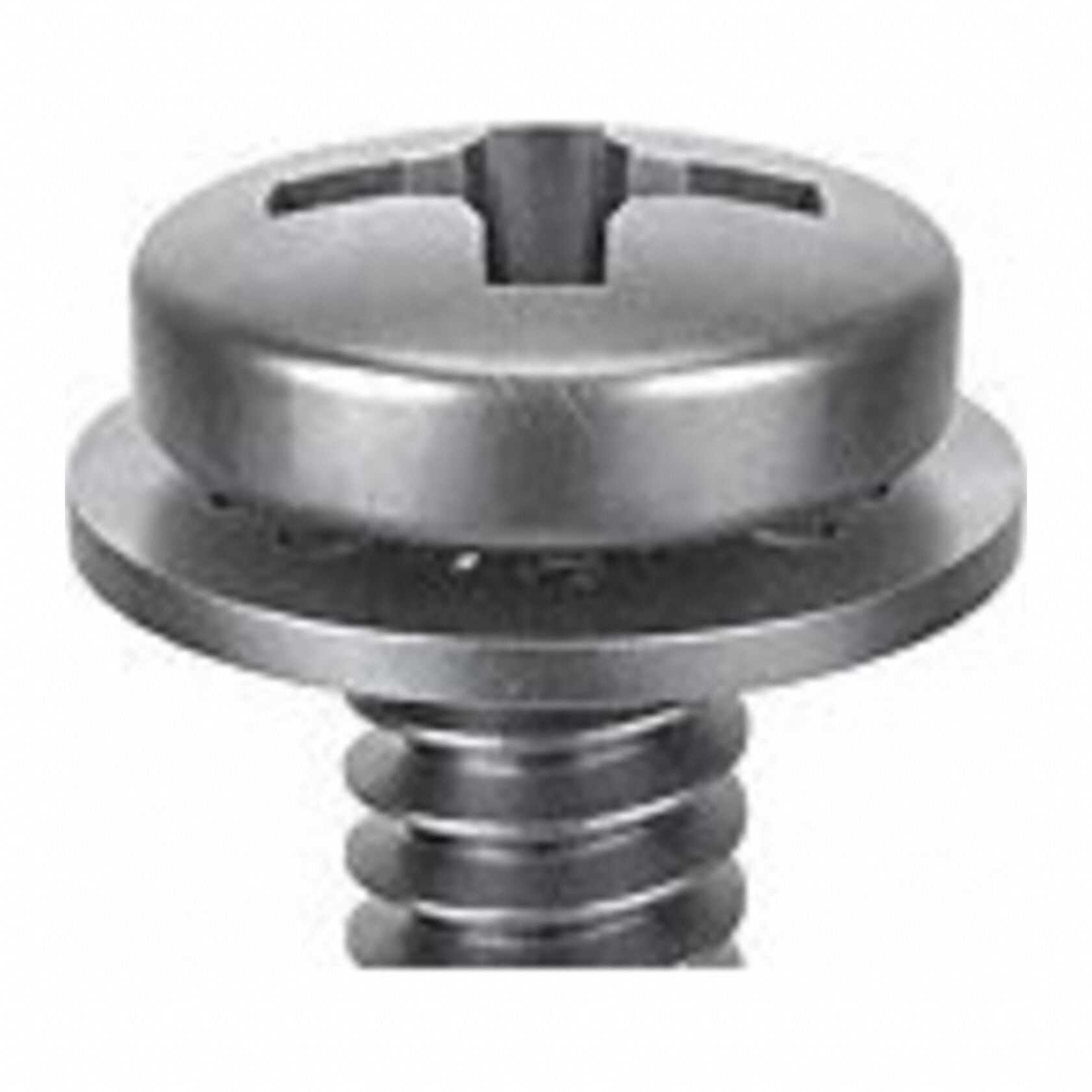 SEMS Screw: Internal Tooth, #2-56 Thread Size, 5/16 in Lg, Stainless Steel, Passivated, Pan, 10 PK