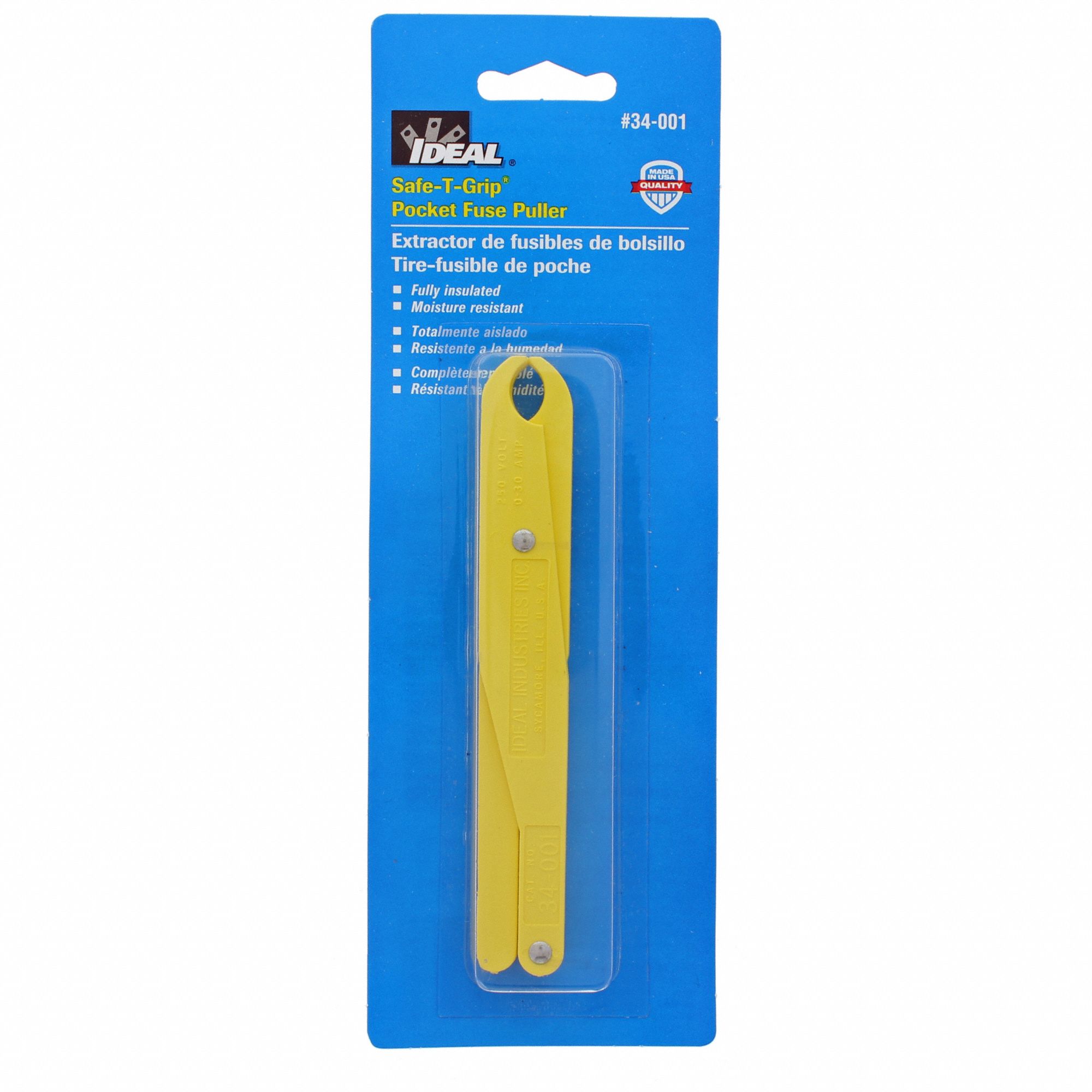 Ideal fuse puller 9 32 in to 1 2 in 30 a 250 v volt rating 5 in lg