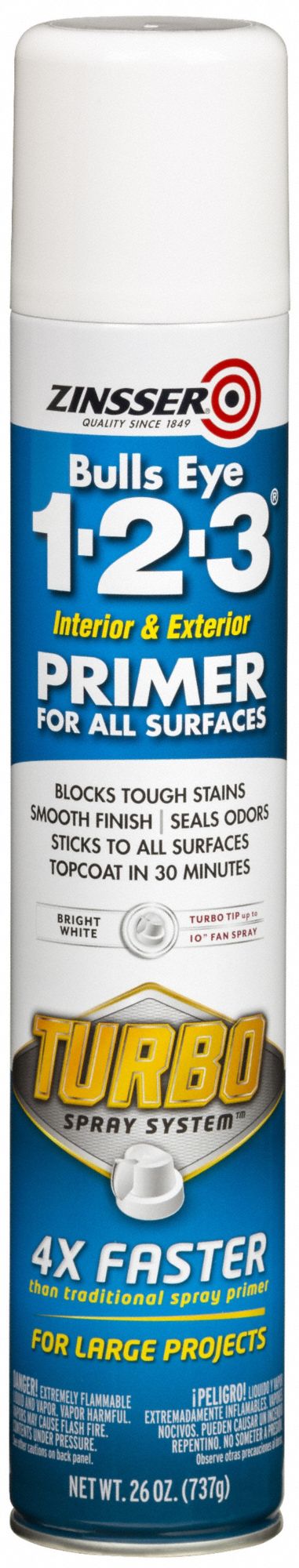 Spray Primer White Flat 26 oz.