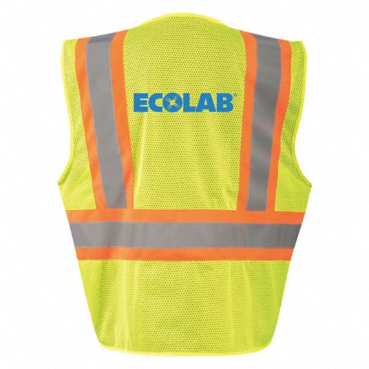 OCCUNOMIX Vest, Class 2, Ylw, ECOLAB, Plate ECOL_01, L 345KU5ECO