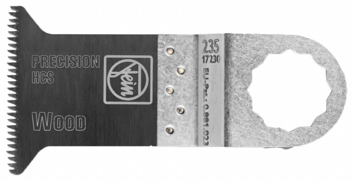 Oscillating Tool Blade: 2 in Blade Wd, 2 in Overall Lg, Flush Cutting/Precision Cutting, Wood