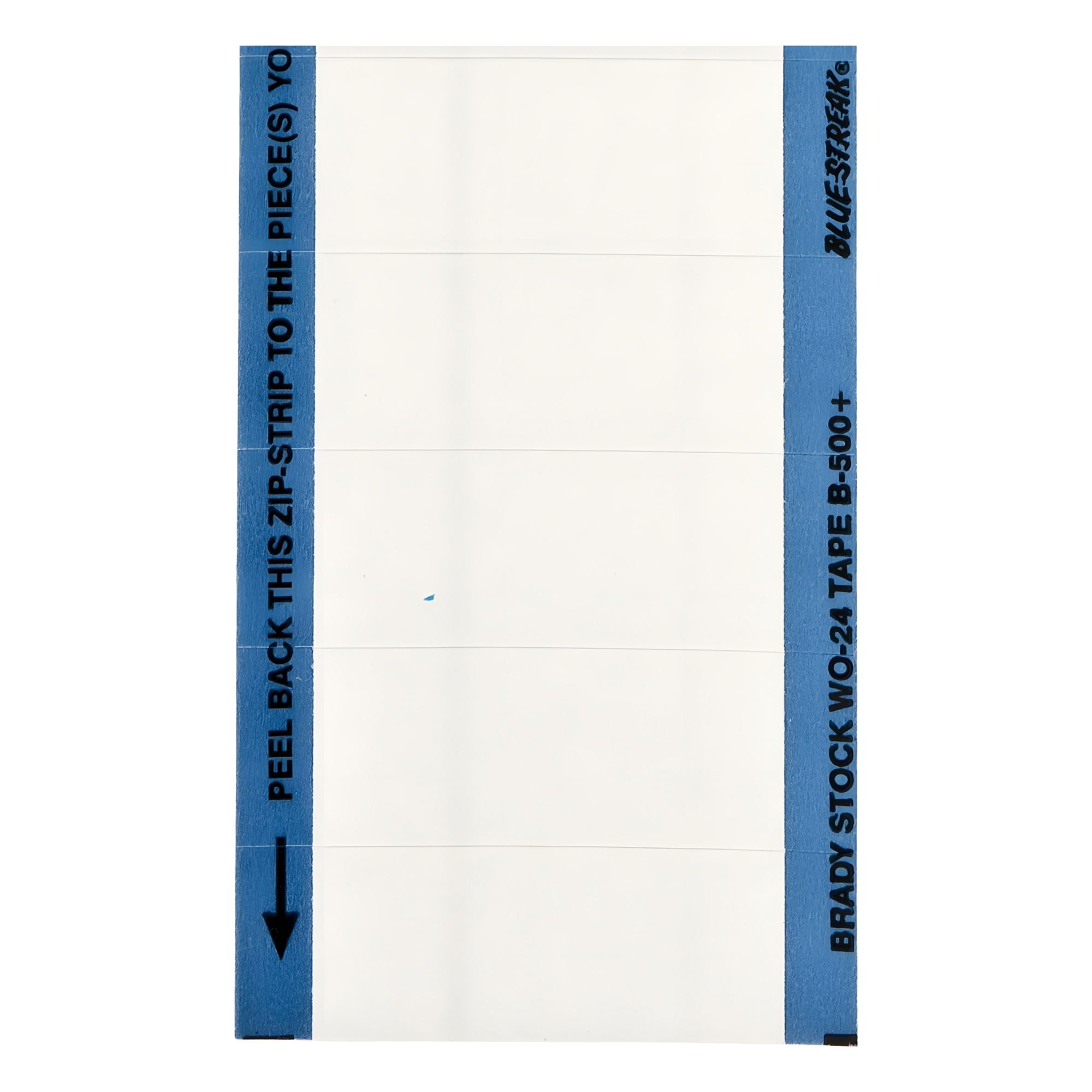 Inspection Label: 1 1/2 in Wd, 5/8 in Ht, White, Rectangle, Matte, Vinyl Cloth, Indoor, White, 25 PK