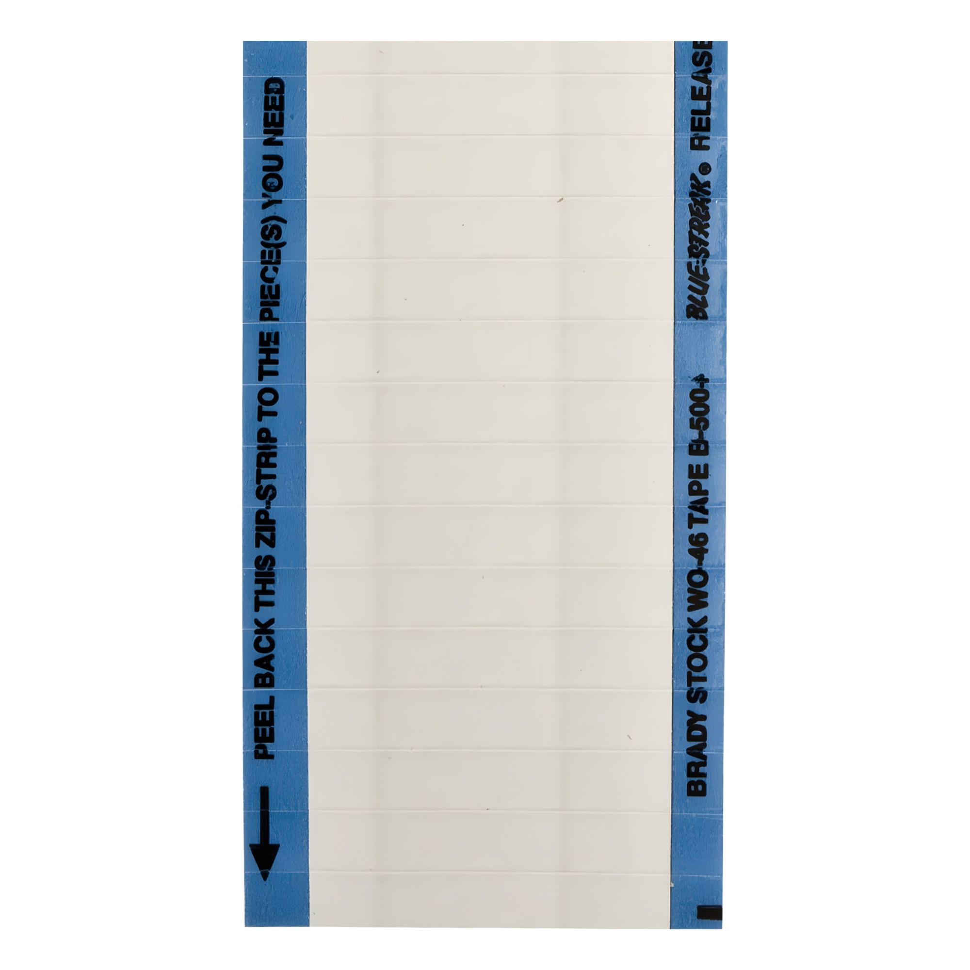 Inspection Label: 1 1/2 in Wd, 1/8 in Ht, White, Rectangle, Matte, Vinyl Cloth, Indoor, White, 25 PK