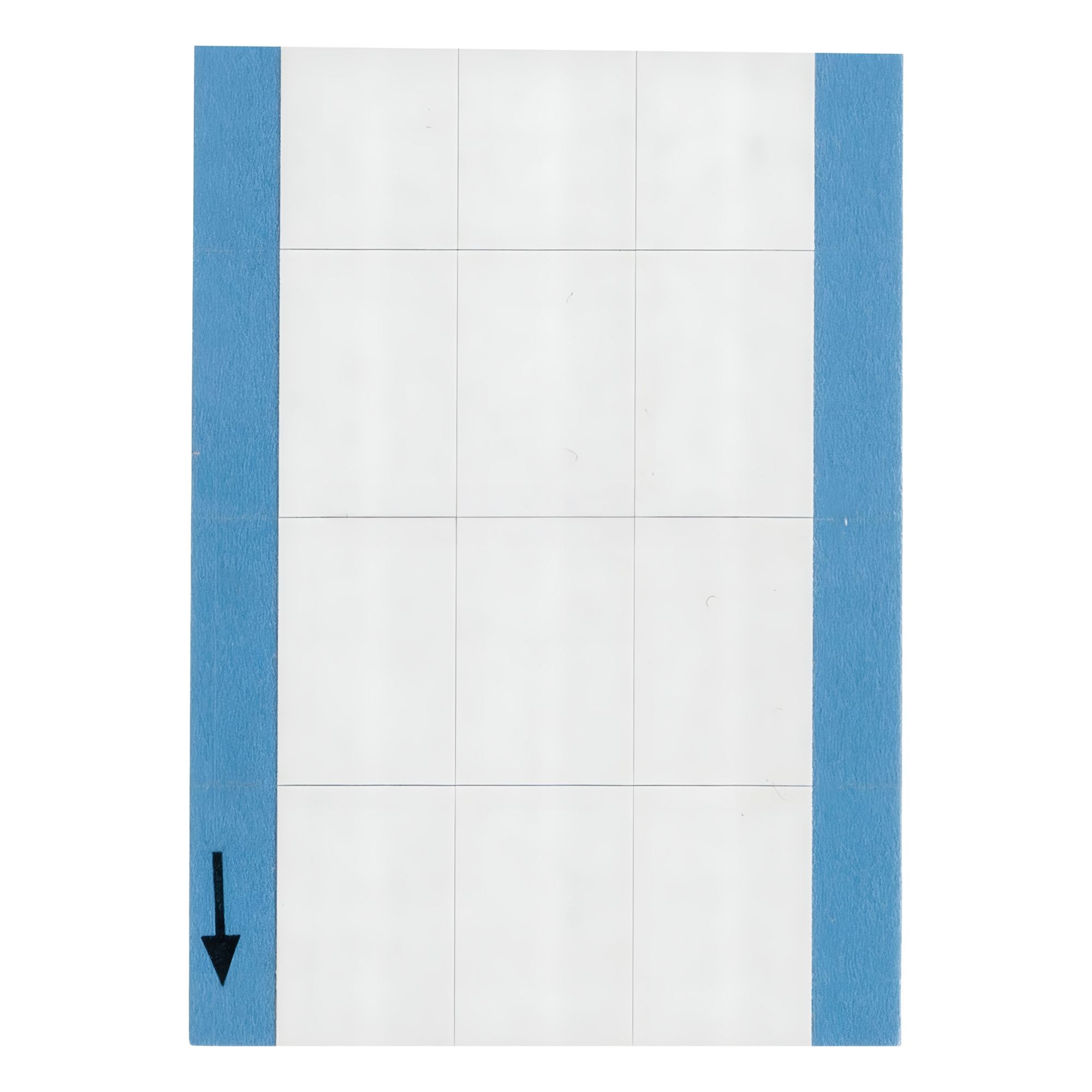 Inspection Label: 1/2 in Wd, 1/8 in Ht, White, Rectangle, Matte, Vinyl Cloth, Indoor, No Text, 25 PK