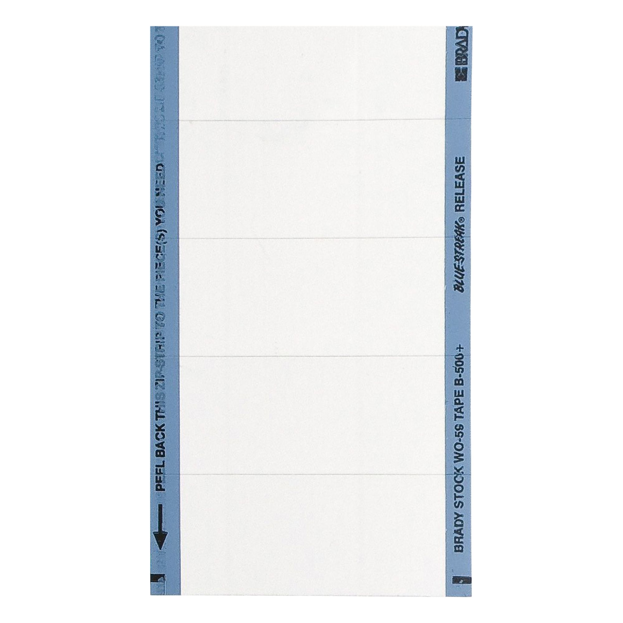 Inspection Label: 1 1/2 in Wd, 1 in Ht, White, Rectangle, Matte, Vinyl Cloth, Indoor, No Text, 25 PK