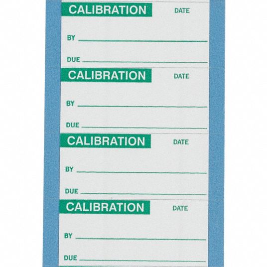 BRADY Inspection Label Calibration, English, Calibration Date By