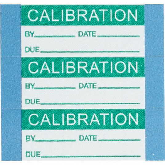 BRADY Inspection Label Calibration, English, Calibration By_______Date