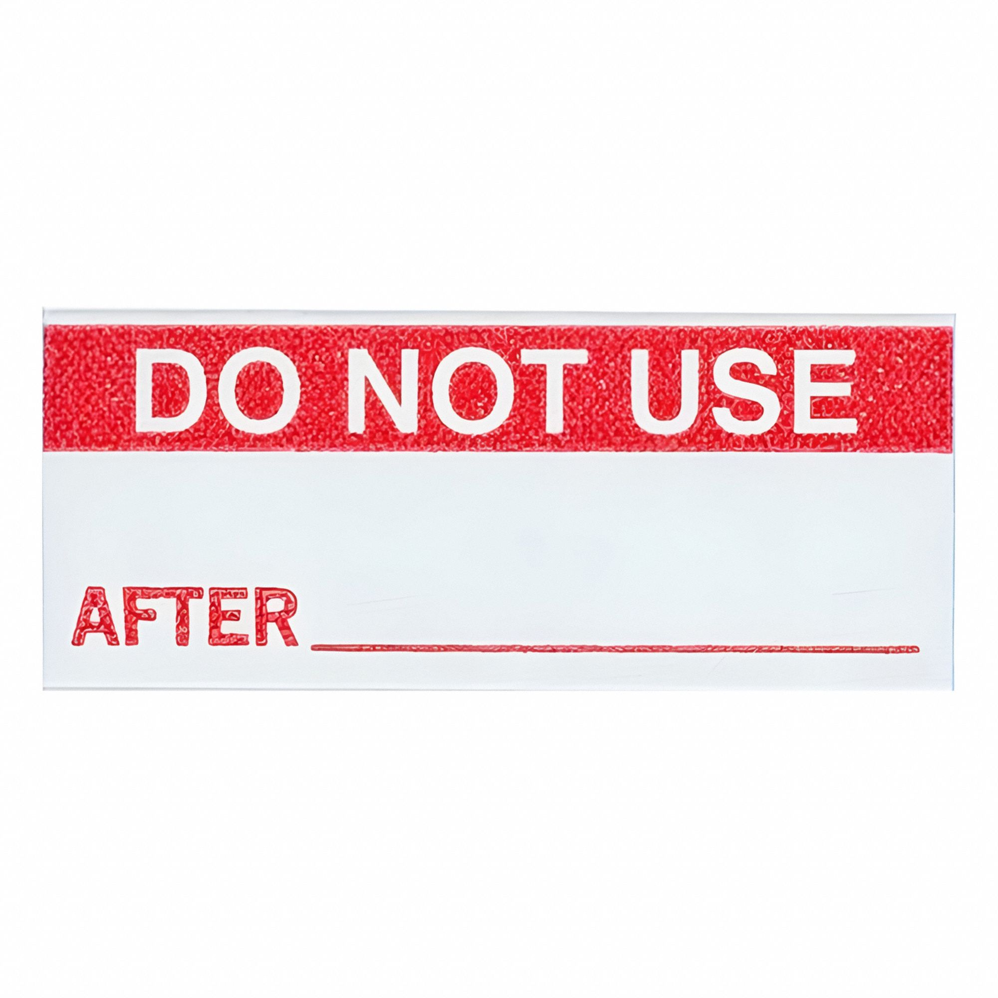 Inspection Label: 1 1/2 in Wd, 5/8 in Ht, Red/White, Rectangle, Matte, Vinyl Cloth, Indoor, 25 PK