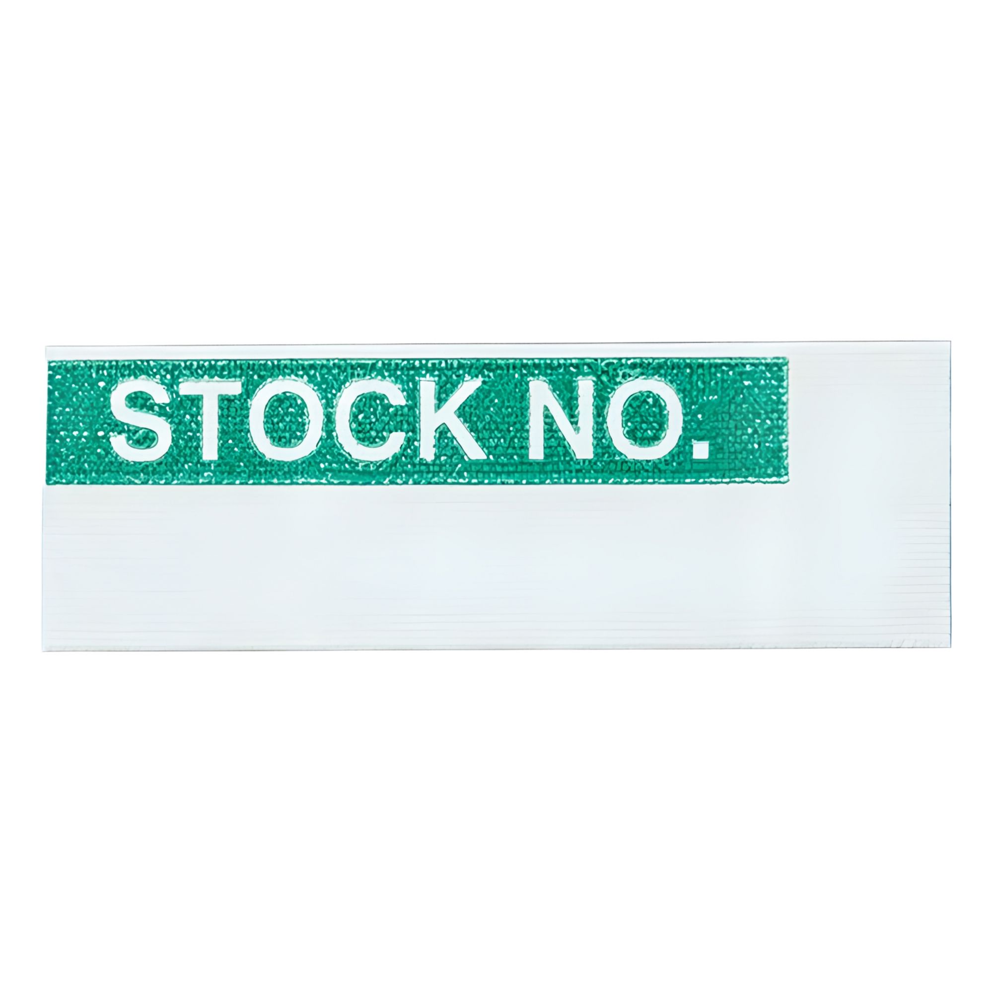 Inventory Label: 1 1/2 in Wd, 1/2 in Ht, Green/White, Vinyl Cloth, Matte, Rectangle, English, 25 PK