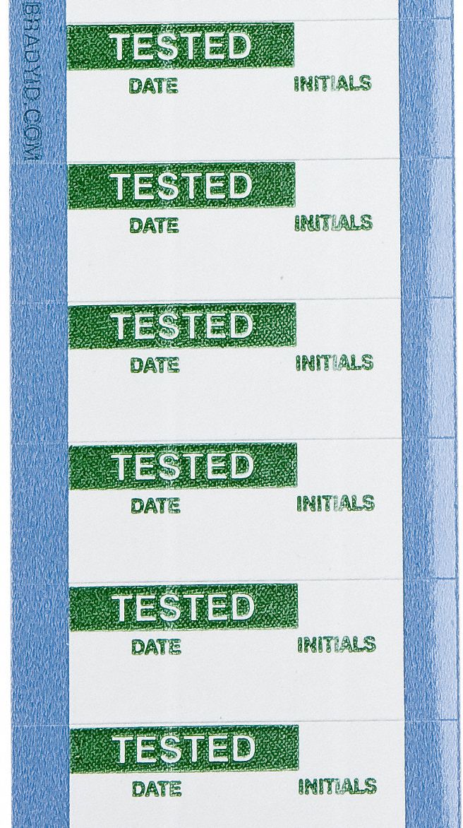 InspectionLabel Green/White PK25