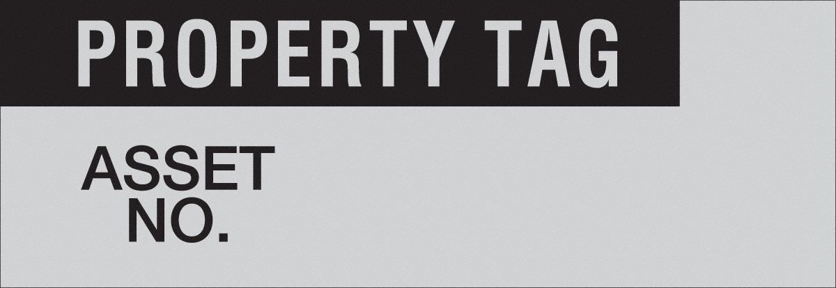 Inventory Label: 1 1/2 in Wd, 1/2 in Ht, Silver, Aluminum, Matte, Rectangle, English, Indoor, 25 PK