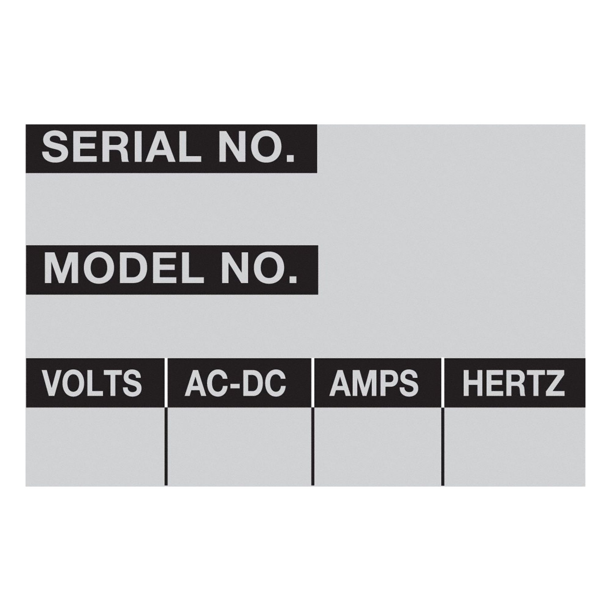 Inventory Label: 2 1/4 in Wd, 1 1/2 in Ht, Silver, Aluminum, Matte, Rectangle, English, 25 PK