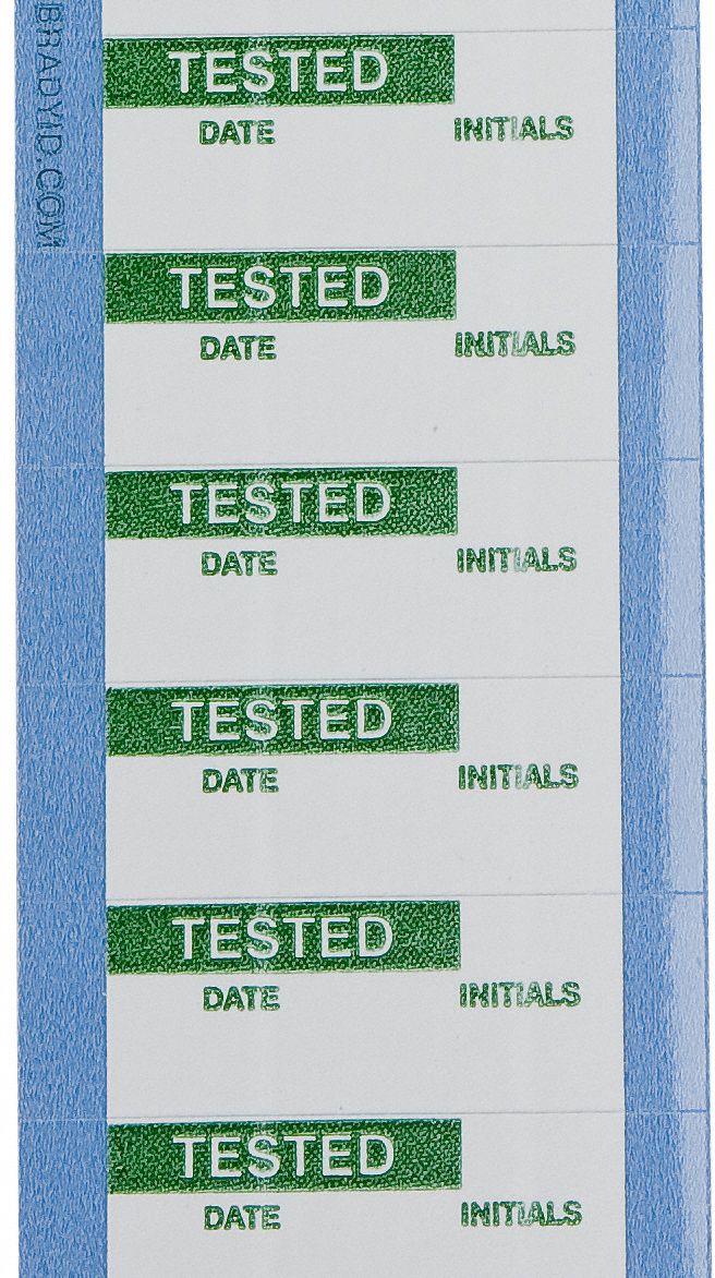 InspectionLabel Green/White PK25