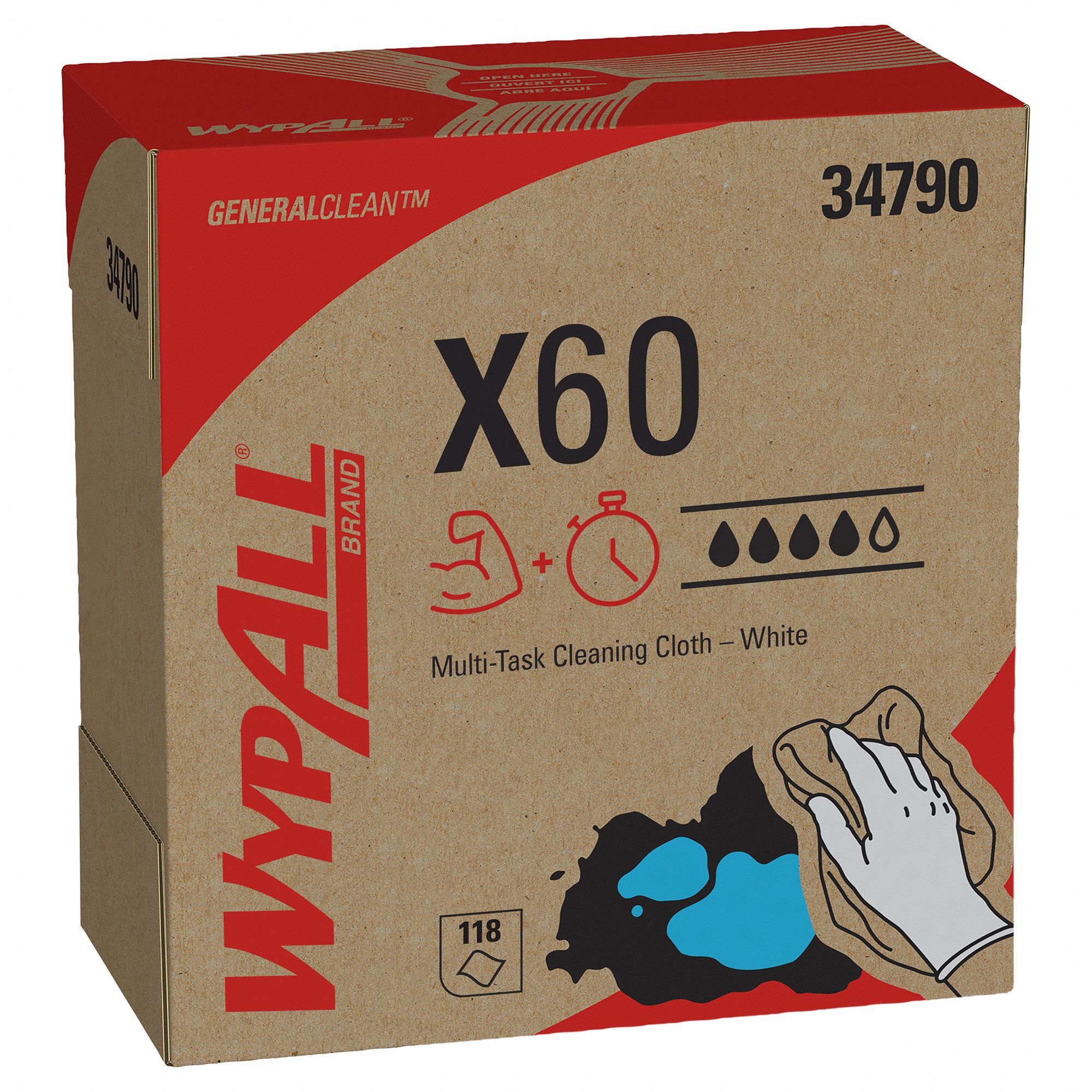 WYPALL, Dispenser Box, X60, Dry Wipe - 2VHP9|34790 - Grainger