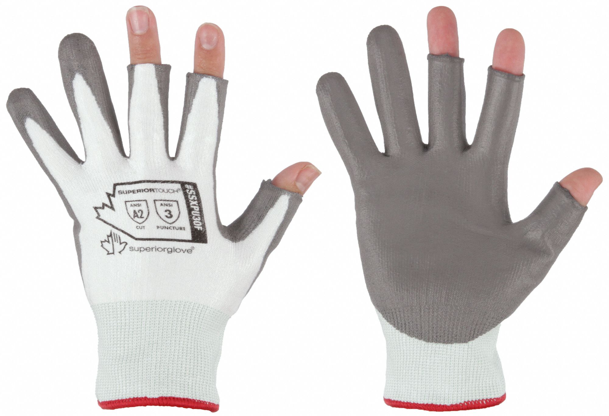 GLOVES WHITE DYNEEMA GREY PALM SZ 10