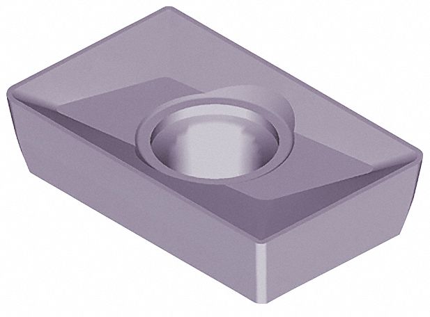 Indexable PVD Carbide Milling Insert: 1/32 in Corner Radius, 5/32 in Thick