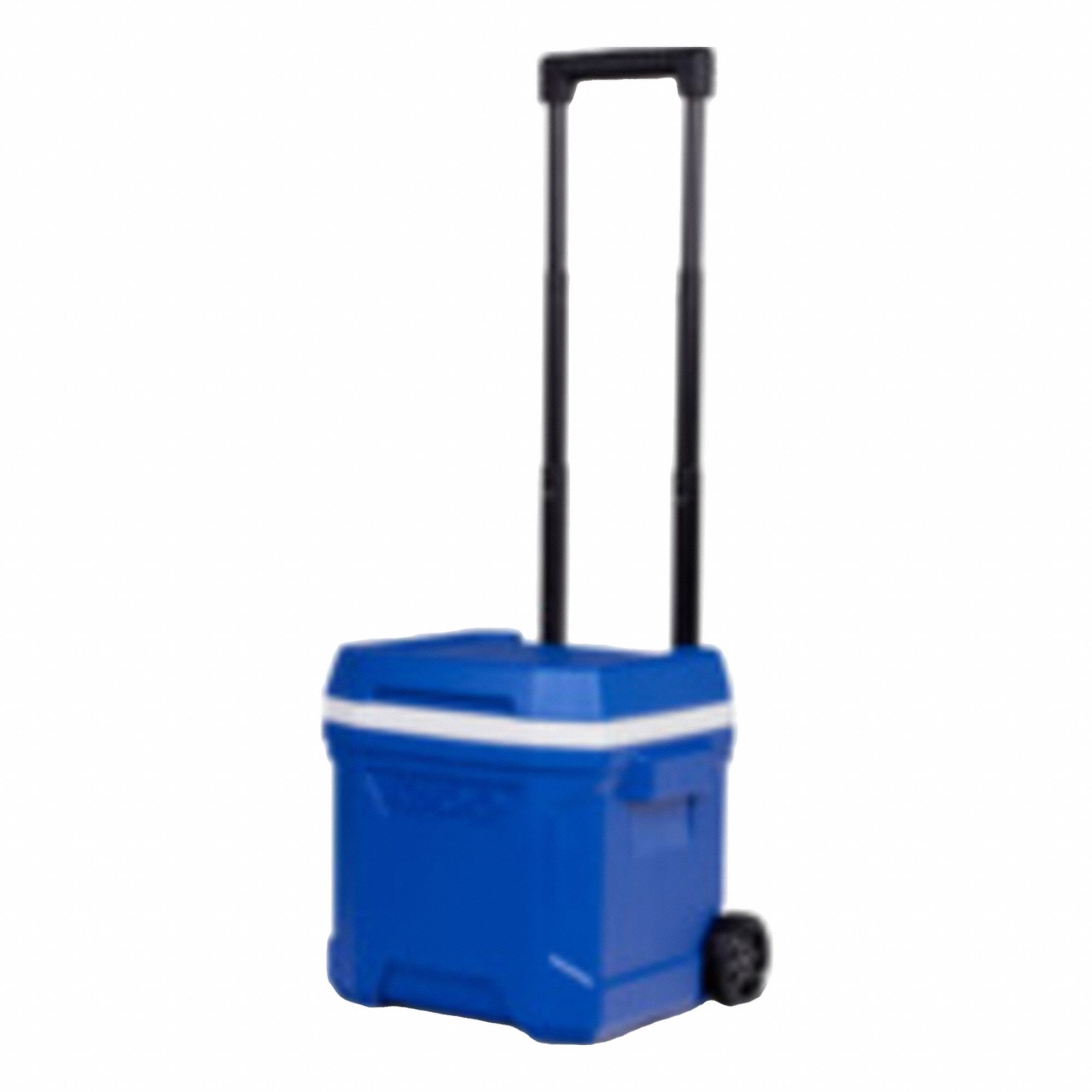 Roller Chest Cooler: Blue, 24 Cans, 16 qt Cooler Capacity, 1 day Ice Retention