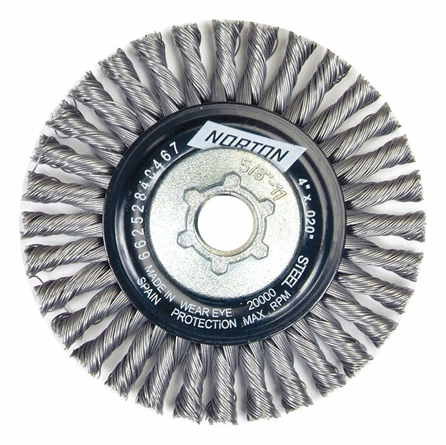 NORTON, Wire Wheel Brush 348FD466254443341 Grainger