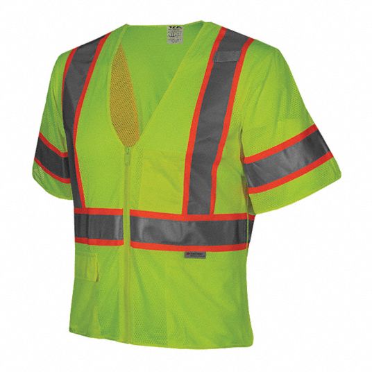 VEA, ANSI Class 3, L, Safety Vest 348GJ6VEA504ST LG Grainger