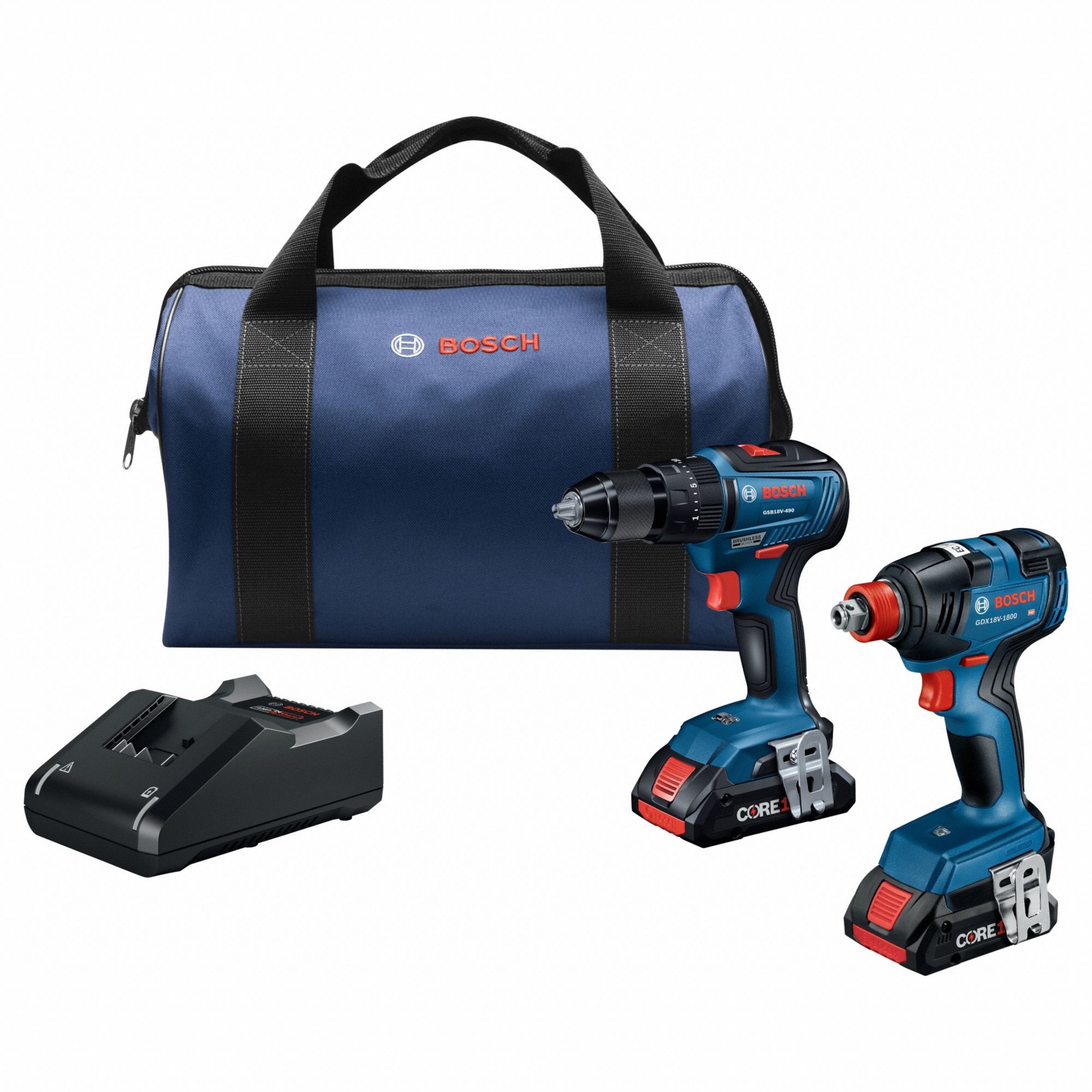 BOSCH, 18 V Volt, 2 Tools, Cordless Tool Combination Kit 348GR2