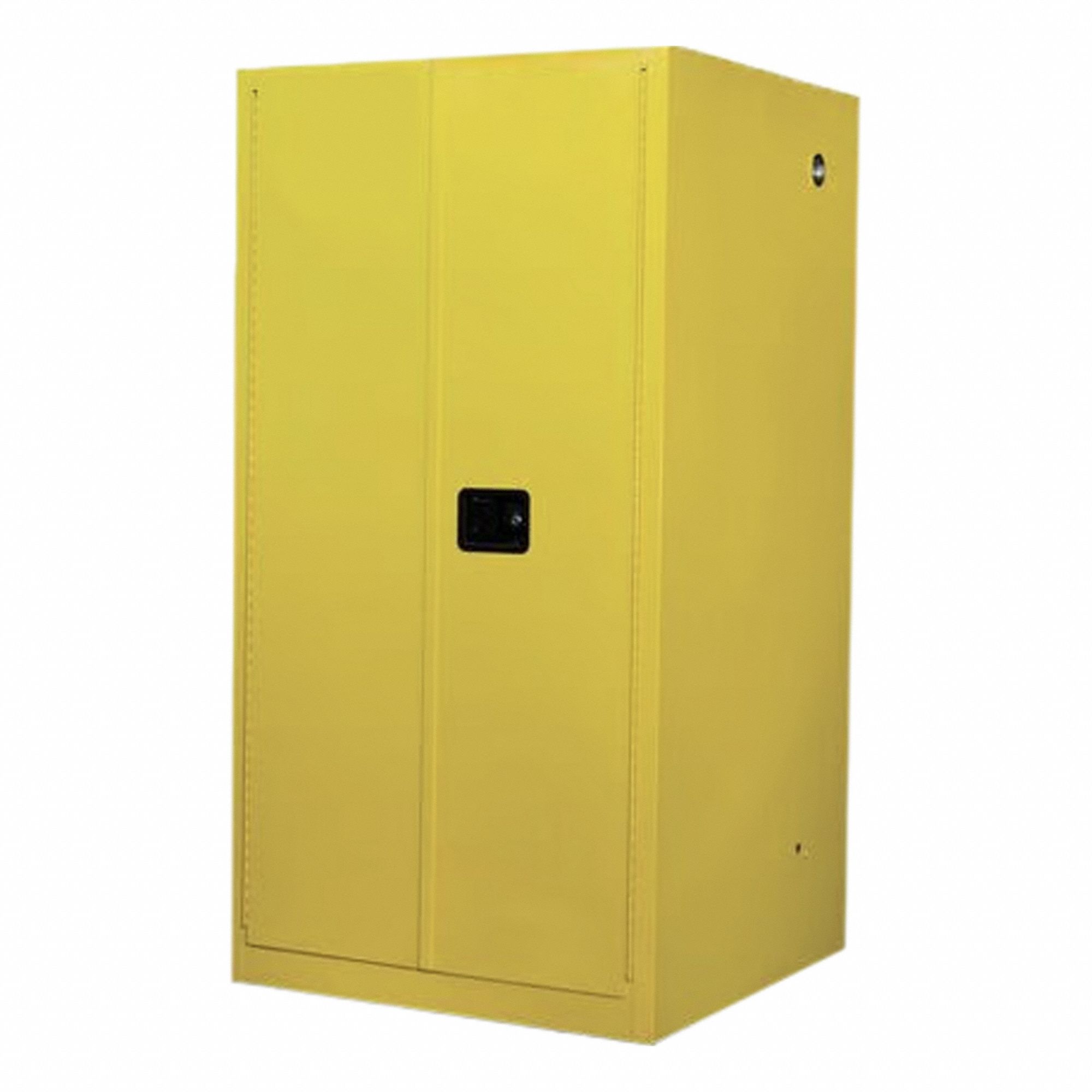 Hazardous Material Storage Cabinet: Std, 60 gal, 34 in x 34 in x 65 in, Yellow, Steel
