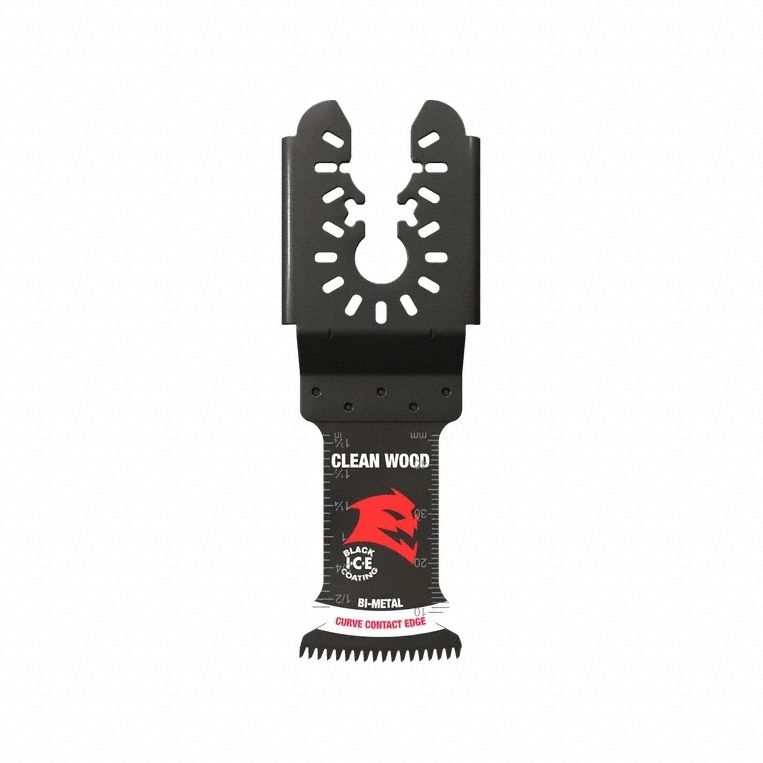 Oscillating Tool Blade: 2 in Blade Wd, 4 1/4 in Overall Lg, Bi-Metal, 1 Pieces, Clean Wood