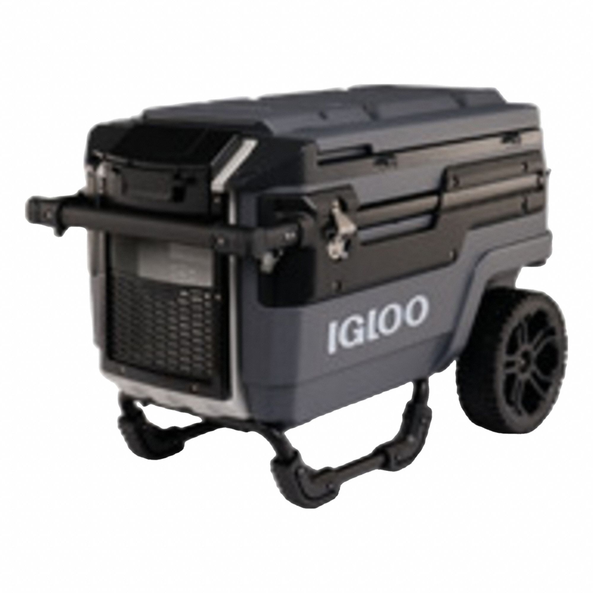 Roller Chest Cooler: Gray, 112 Cans, 70 qt Cooler Capacity, 4 day Ice Retention